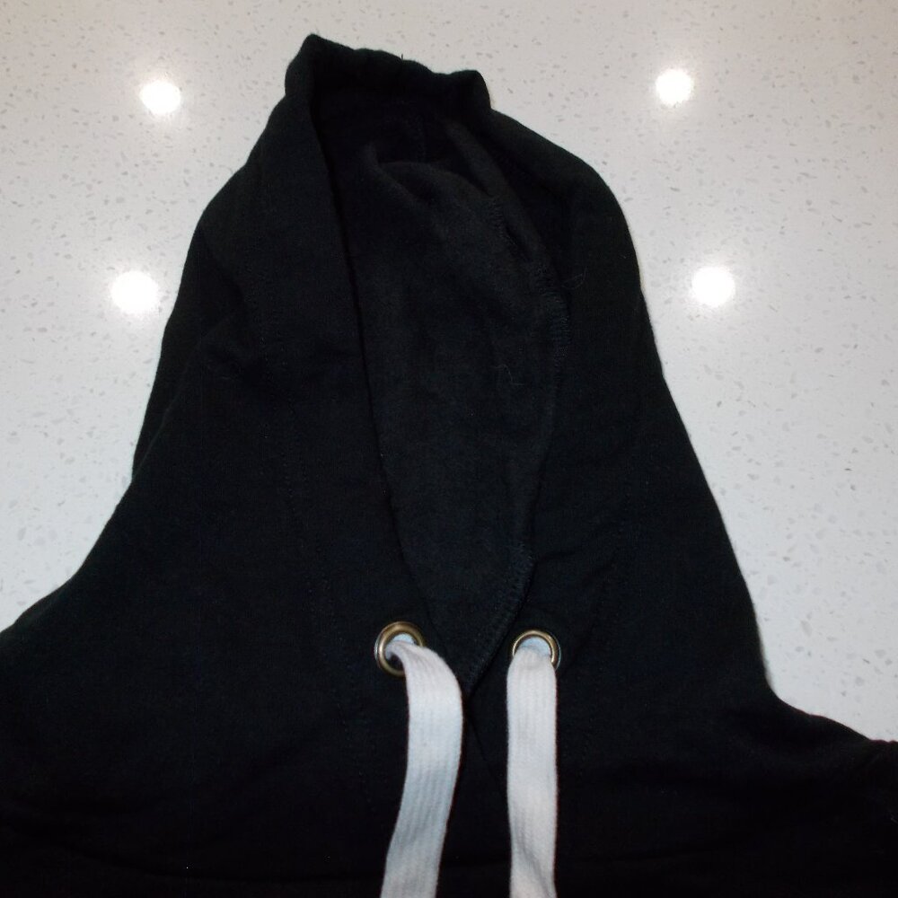 Black Hoodie with white strings